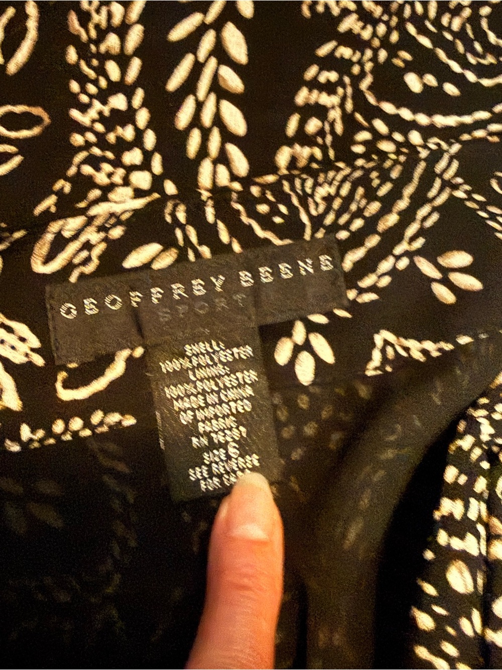 Geoffrey Beene Black and White Paisley Pencil Skirt - Picture 3 of 3